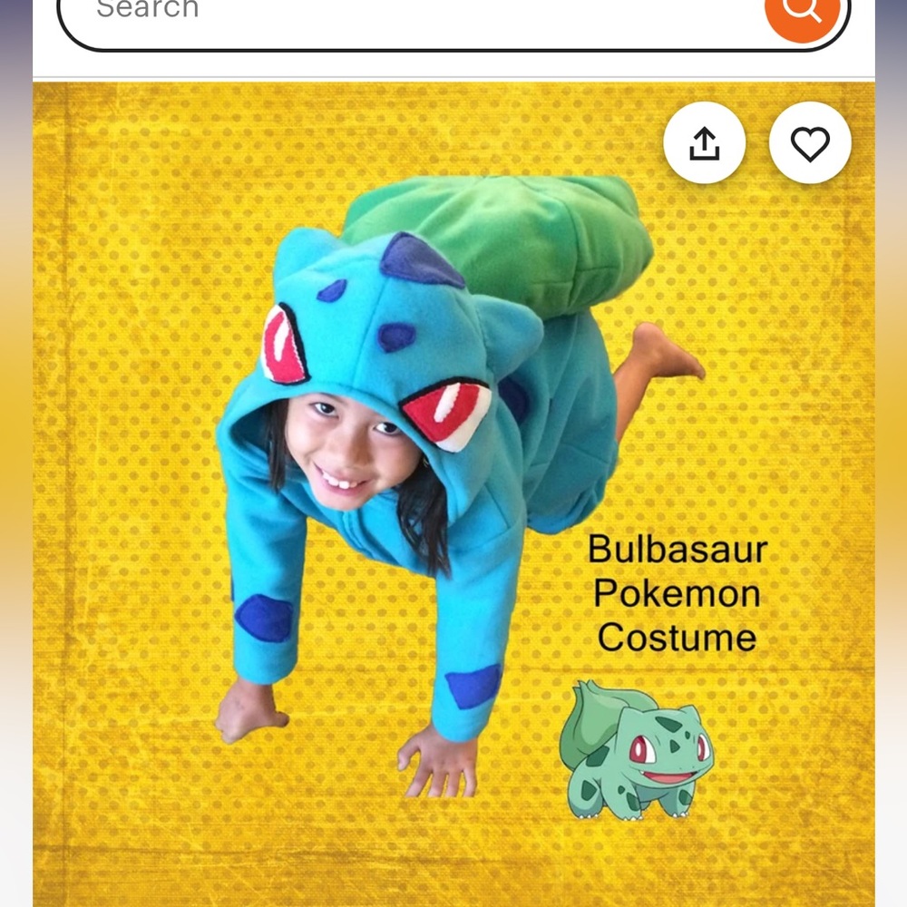 Custom-made Bulbasaur costume